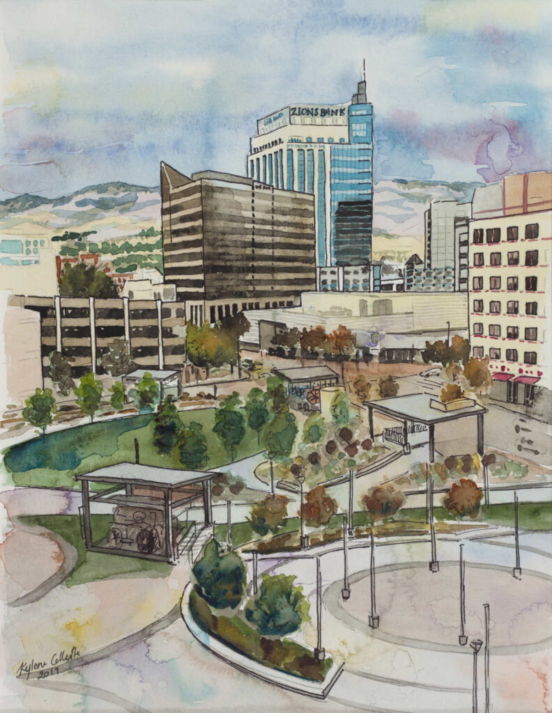 watercolor of JUMP site in Boise